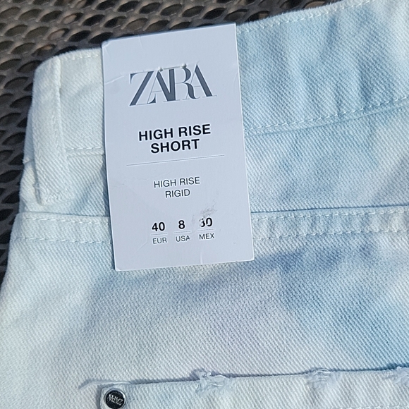 Zara. High rise. distressed.cotton shorts.8 nwt - Picture 7 of 8